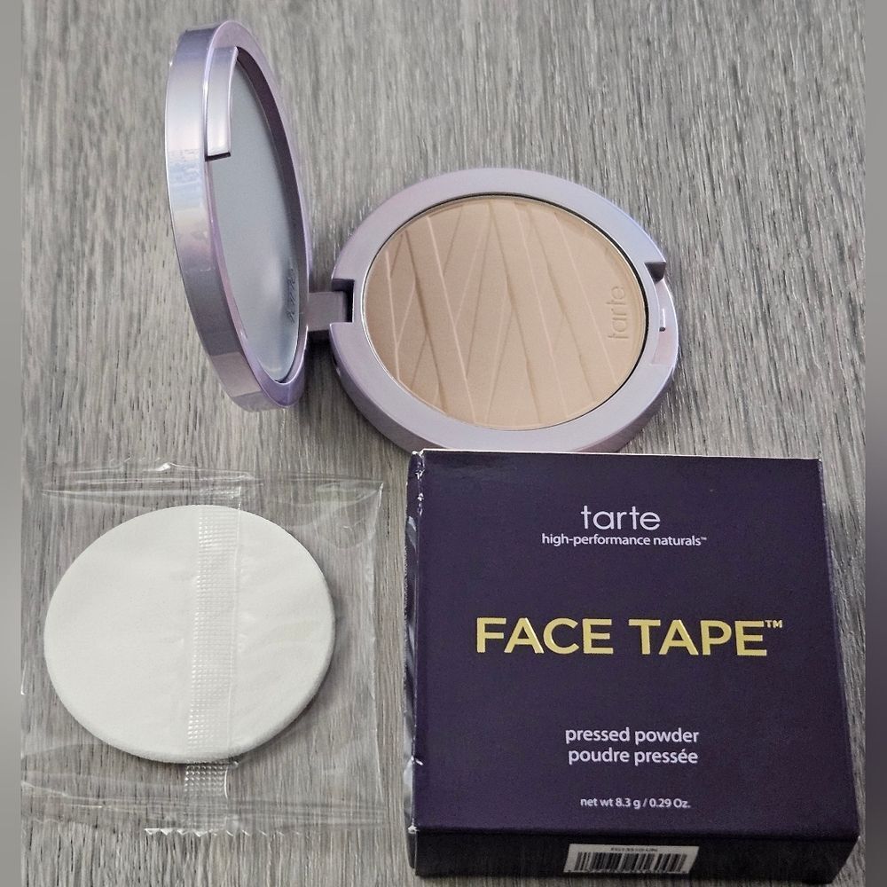 TARTE FACE TAPE Pressed Powder In Fair Light Beige 16B 8.3g NEW IN BOX W PUFF - Picture 14 of 16